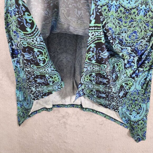 NWT Jones & Co Womens Sleeveless Printed Asymmetrical Dress 1X Rayon/Spandex - Picture 8 of 9